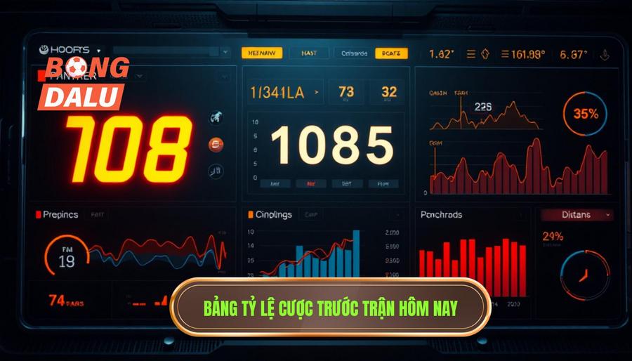 Bảng thống kê ví dụ về tỷ lệ cược trước trận hôm nay